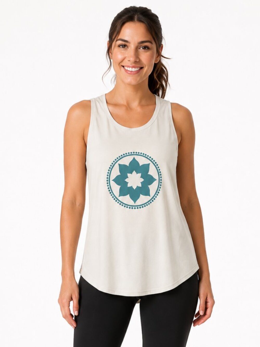 Club Pilates Lotus Open Back Workout Tank L